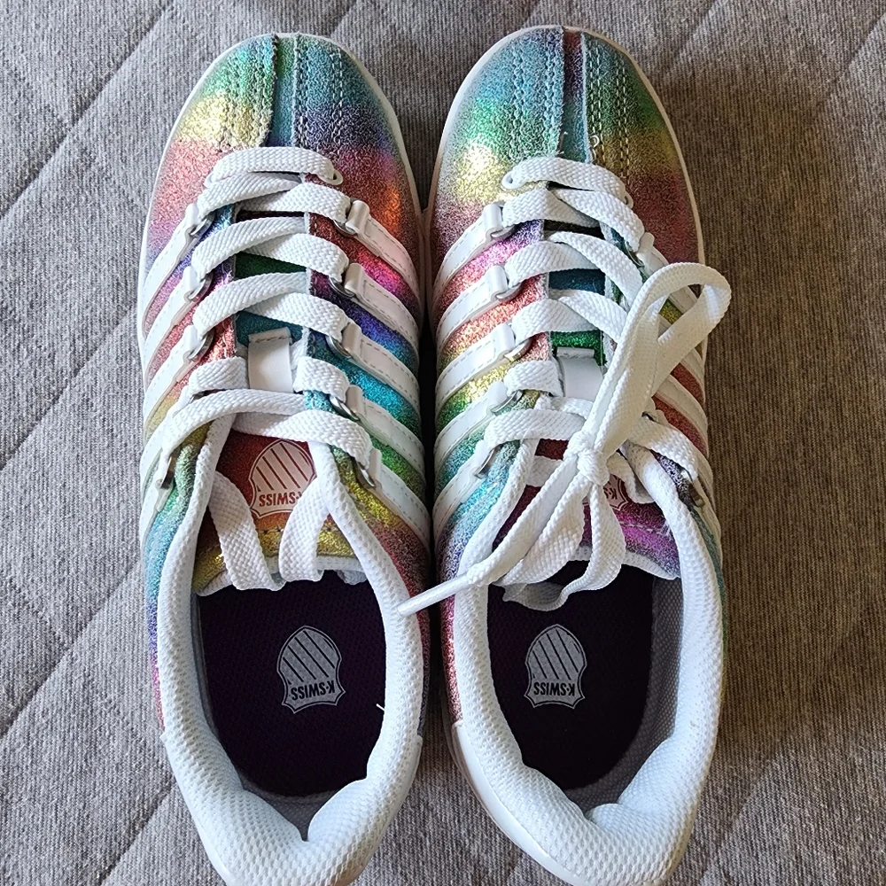 K‎ Swiss Girls Rainbow Classic VN Sneakers Size 2.5 New